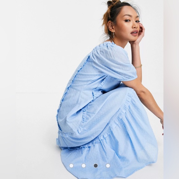 Neon Rose Dress with frill trim - Picture 3 of 9